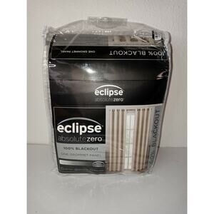 Eclipse Warren Gray Platinum Heather Blackout Curtain Panel 50in X 108in